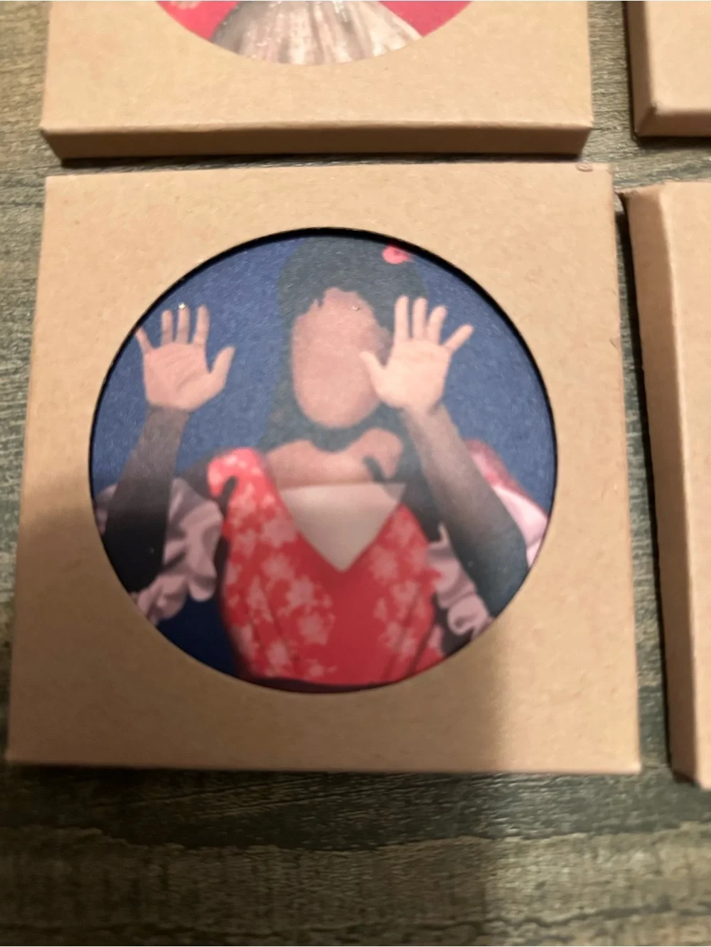 Set of 4 Broadway Musical Theater Character Art Coasters